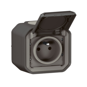 LEGRAND PLEXO - Prise de courant Anthracite 2P+T 16A saillie complet - 069791L