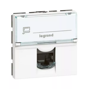 LEGRAND Mosaic - Prise RJ45 cat6 FTP 2 modules blanc - 076565