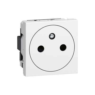 LEGRAND Mosaic - Prise de courant 2p+t affleurante 2 modules blanc - 077111L