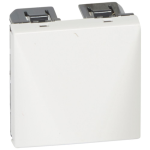 LEGRAND Mosaic - Sortie de cable 2 modules avec serre-cables blanc - 077550
