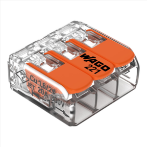 WAGO - Mini bornes de connexion avec leviers 3 trous 0.5 à 6MM x30 - 221-613